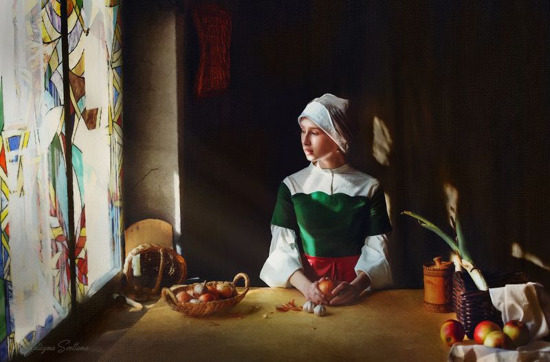 девушка с луком  фото превью