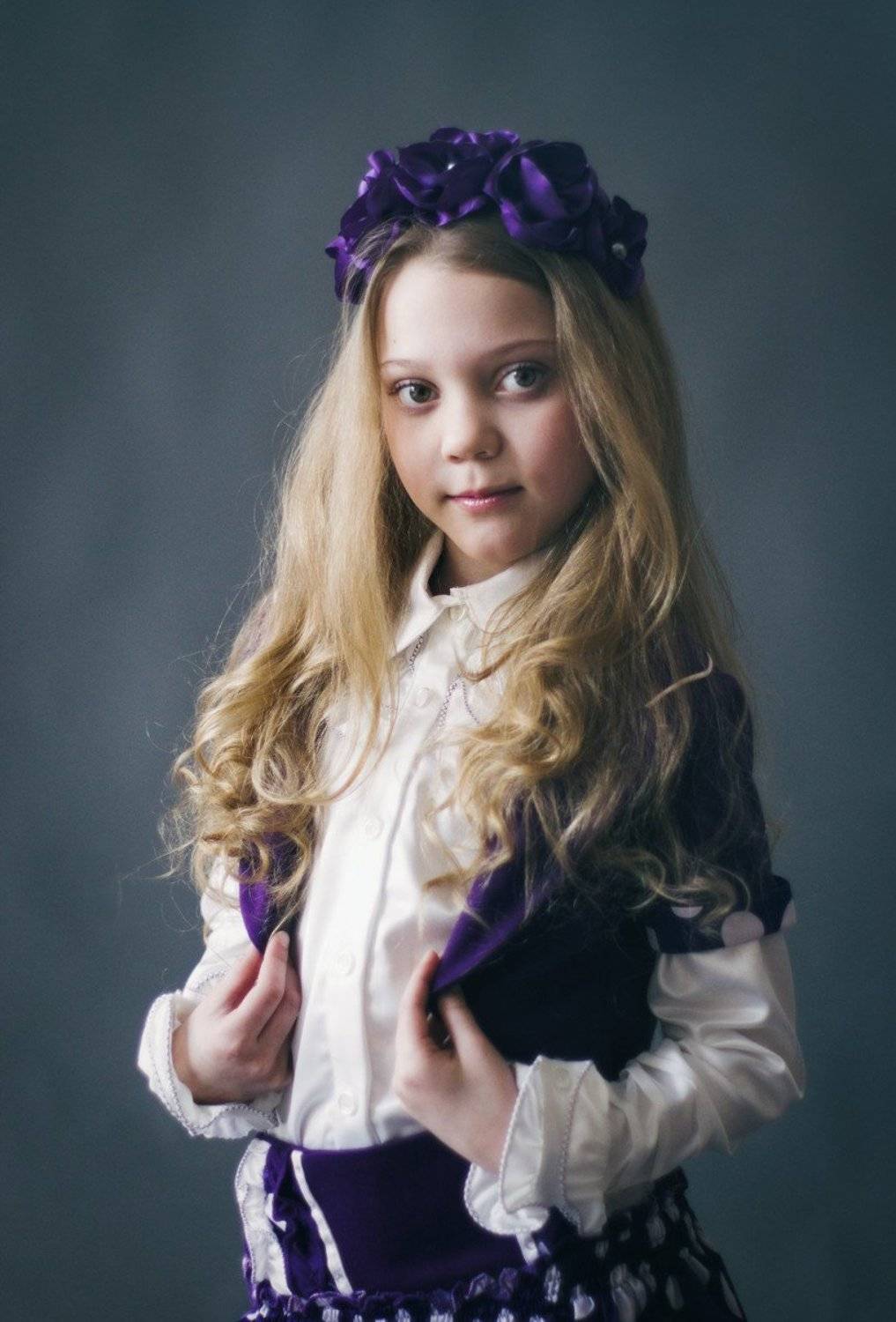 девочка, портрет, взгляд, классика, цвет, valeko