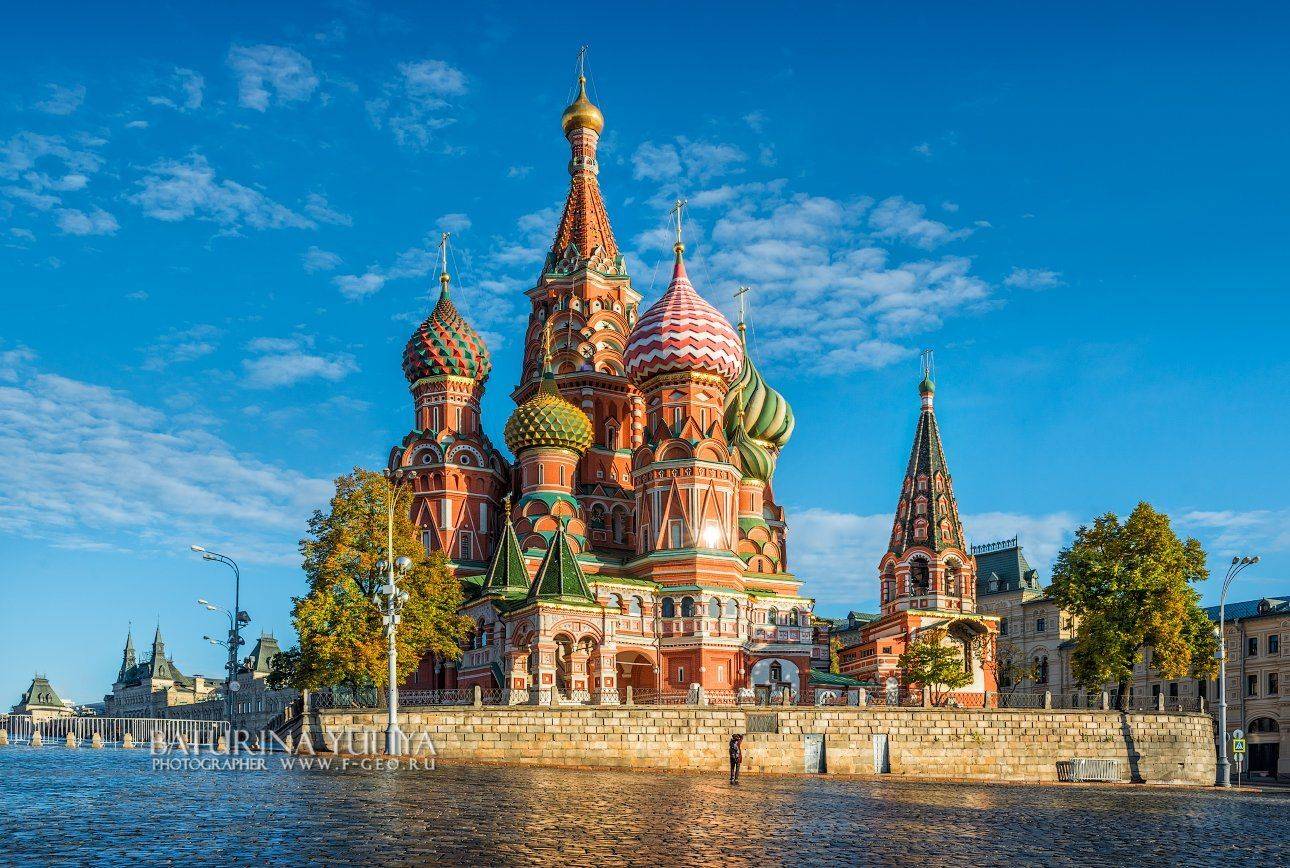 москва, красная площадь, собор василия блаженного, утро, храм, Юлия Батурина