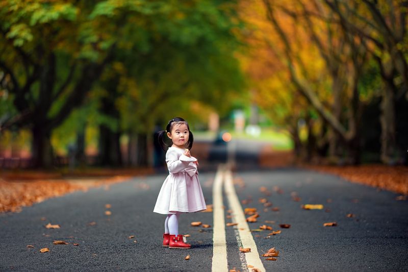 kid, child, girl, face, autumn, road, leaves, cute, together                                                                                                                                                                                                    Queens Avenue фото превью