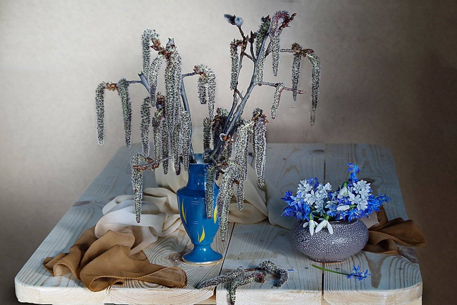 весна,подснежники,ветки,, Вера Павлухина