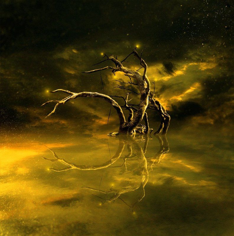 арт, пейзаж, коллаж Тернистый свет... 2 фото превью