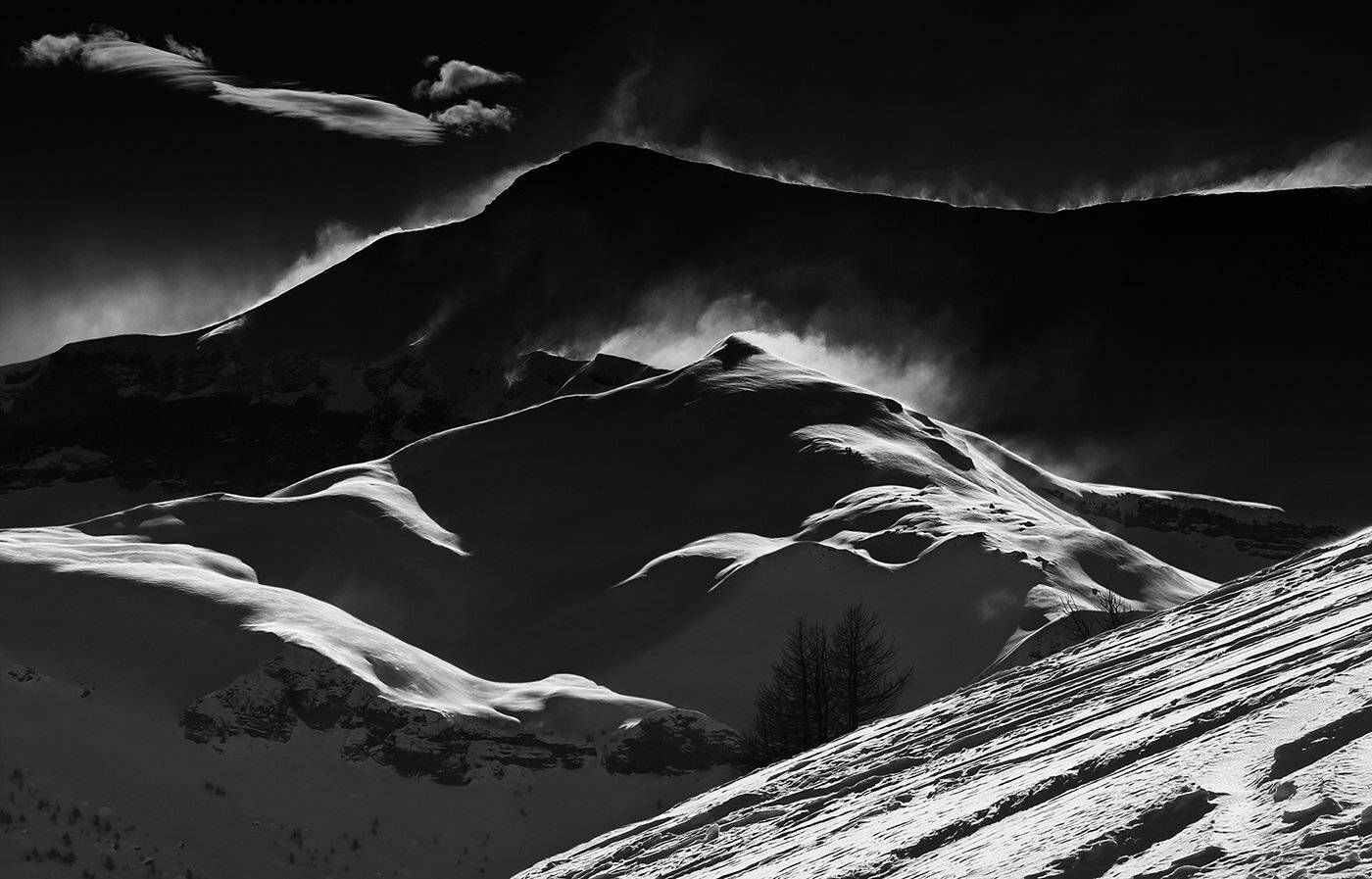 вьюга, ветер, горы, альпы, сопки, ALLA SOKOLOVA