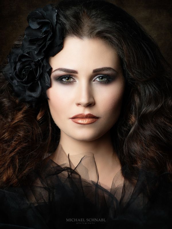 portrait, woman, long hair, fine art portrait, Theresa фото превью