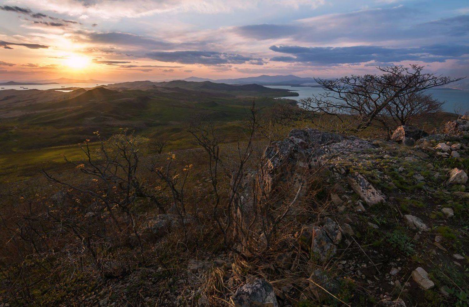 полуостров краббе, приморский край, закат, Шинкарева Елена