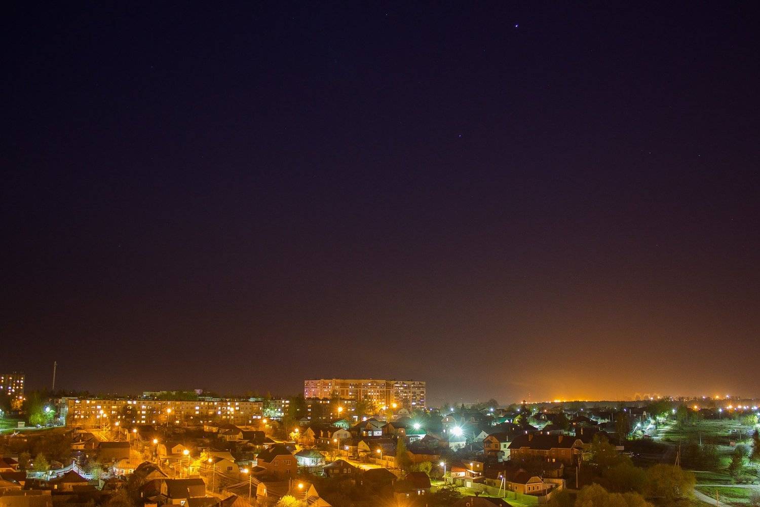 город-герой, тула, ночь, огни, небо, Виктория Воробьёва