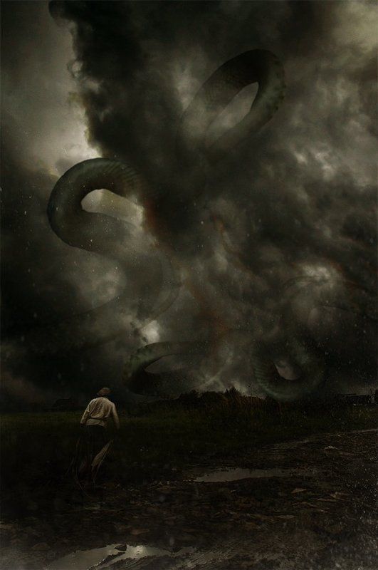 арт, коллаж, небо, пейзаж На встречу грозе... фото превью