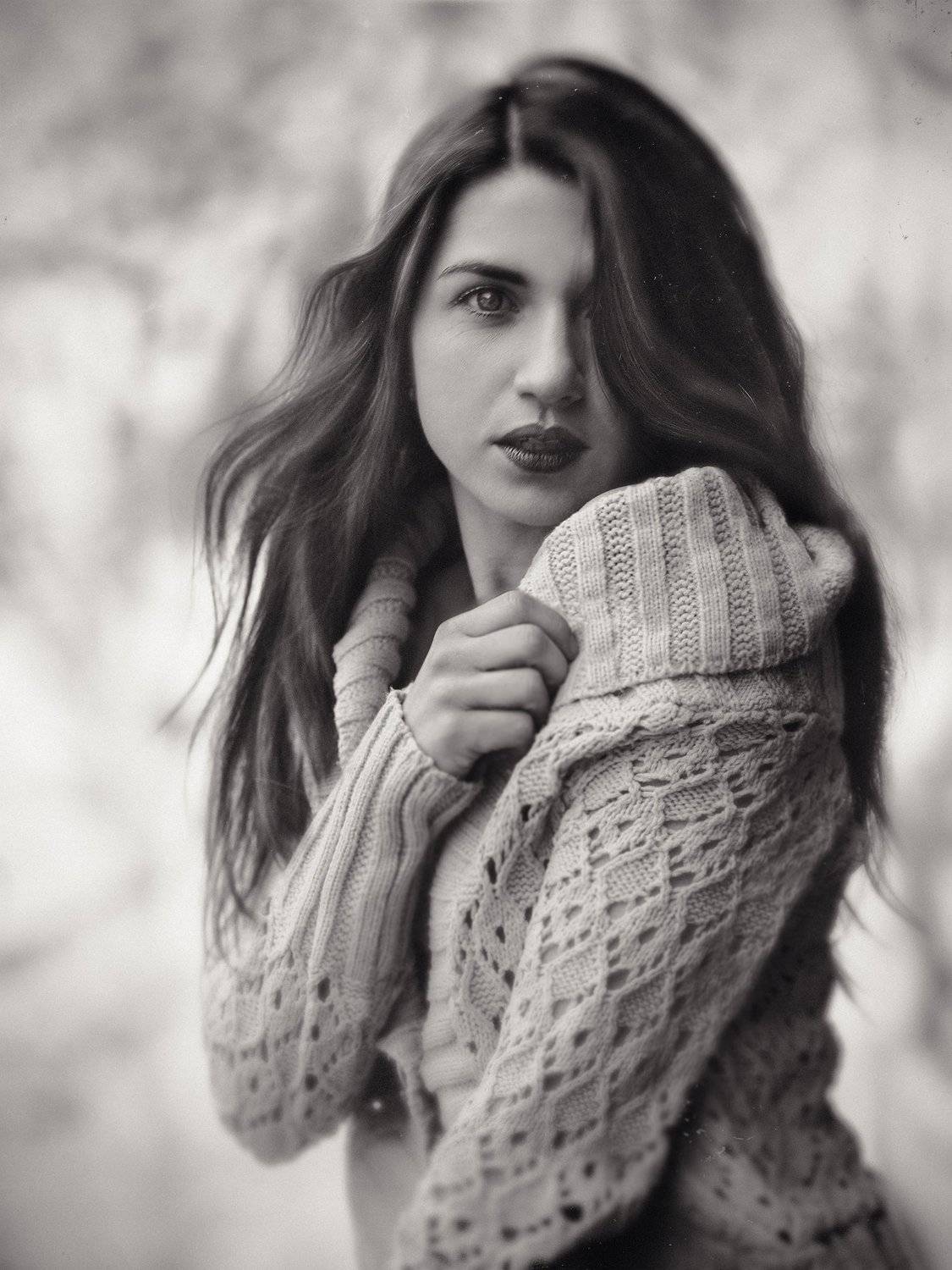 b&w portrait, Nina Janiak