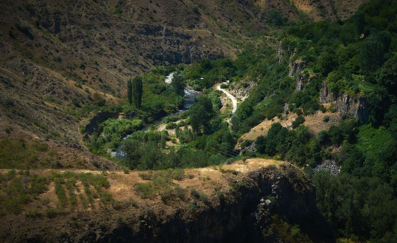 Армения, Пейзаж, Горы, Река, Оазис, Путешествие, Природа, Landscape, Armenia, Oasis, River, Mountains, Summer, Лето Типичная Армения фото превью