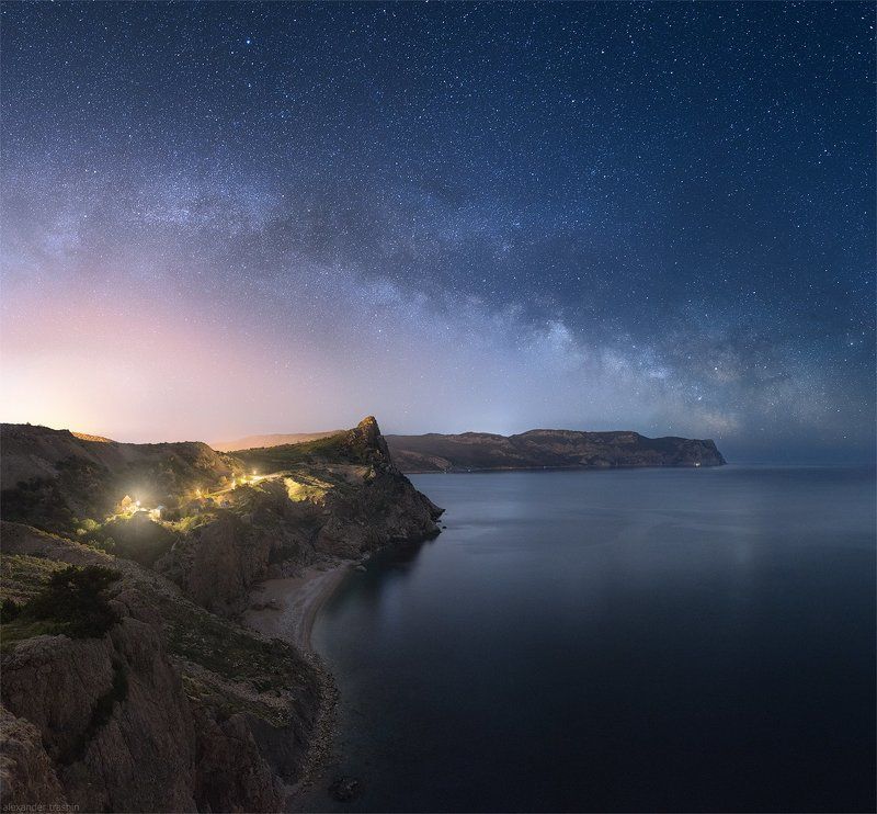 крым, балаклава, ночная фотография, млечный путь, пейзаж Warm Spring Night фото превью