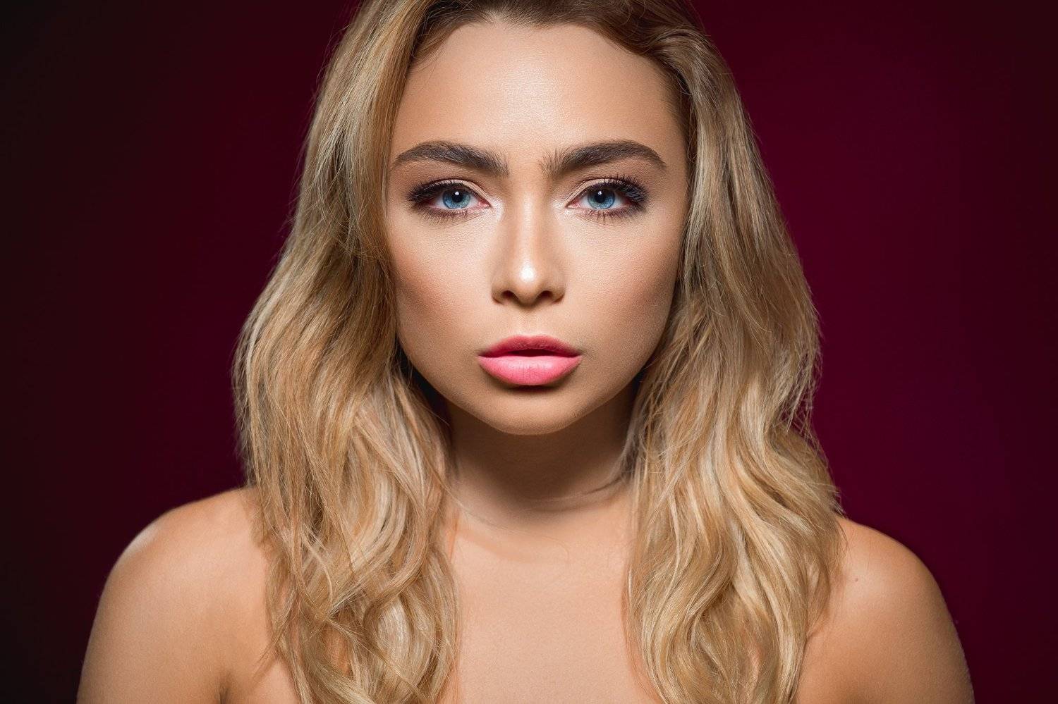 girl, female, pretty, portrait, studio, blonde, make up, Saulius Ke