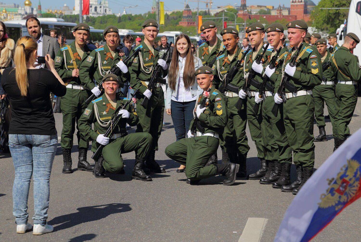 москва, парад, 9 мая, день победы, солдаты, защитники, девушка, Виктор Климкин