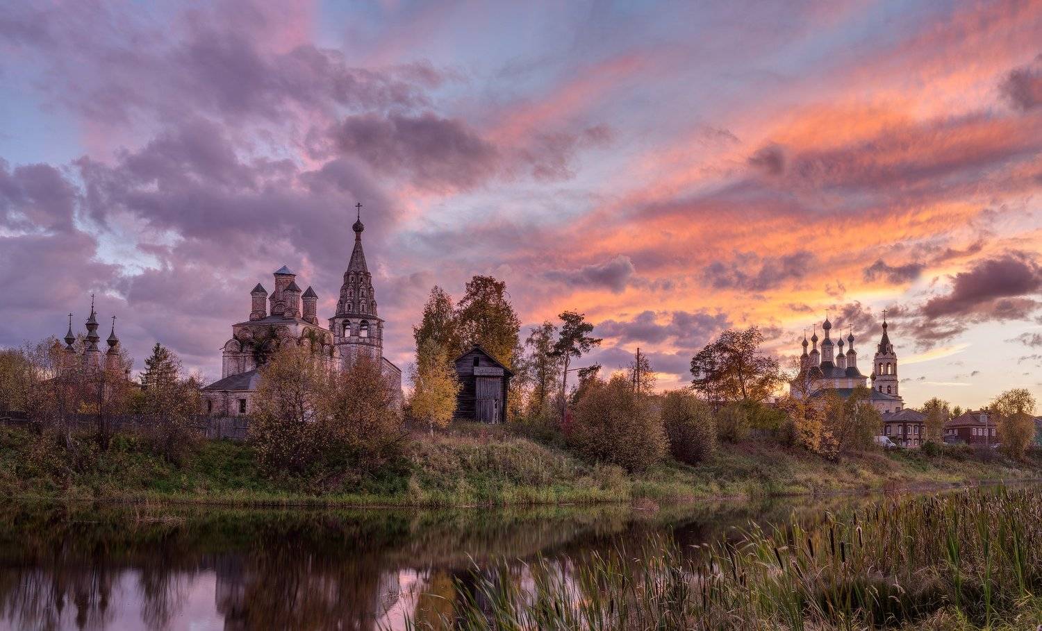 солигалич, церкви, закат, Алексей Чистяков
