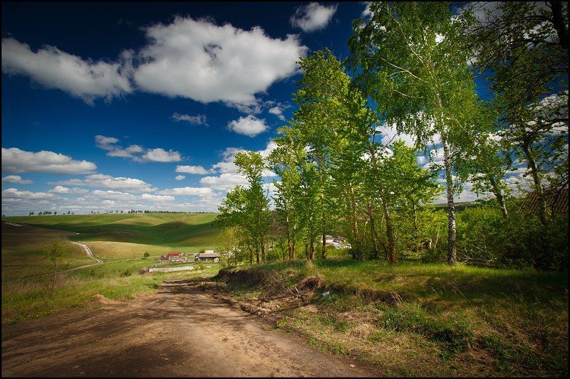 Деревенская дорога фото превью