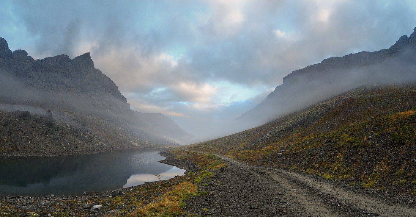 кольский п-ов,хибины,горы,осень,панорама,озеро,туман, Roman Goryachiy