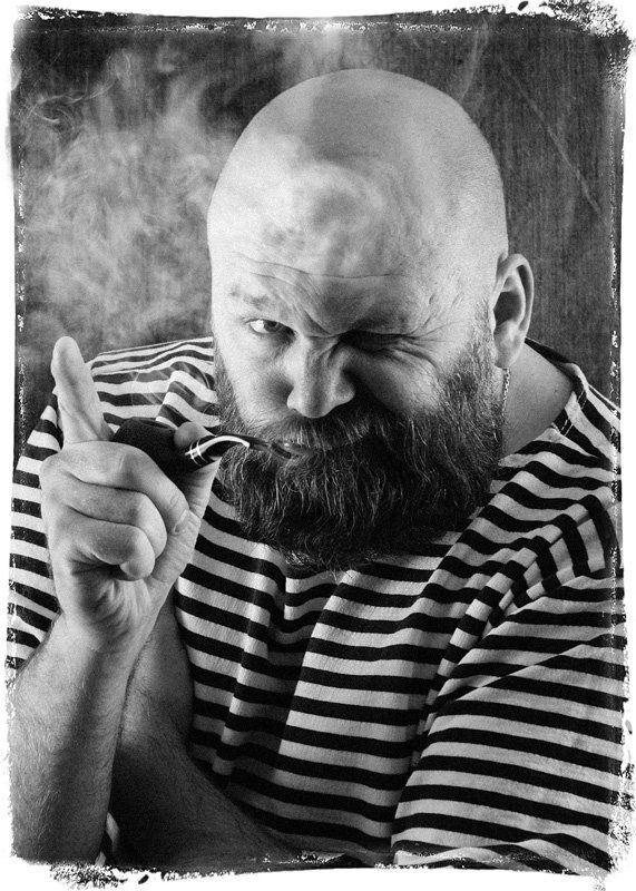 курительная, трубка, тельняшка, моряк Михалыч.. (автопортрет) фото превью