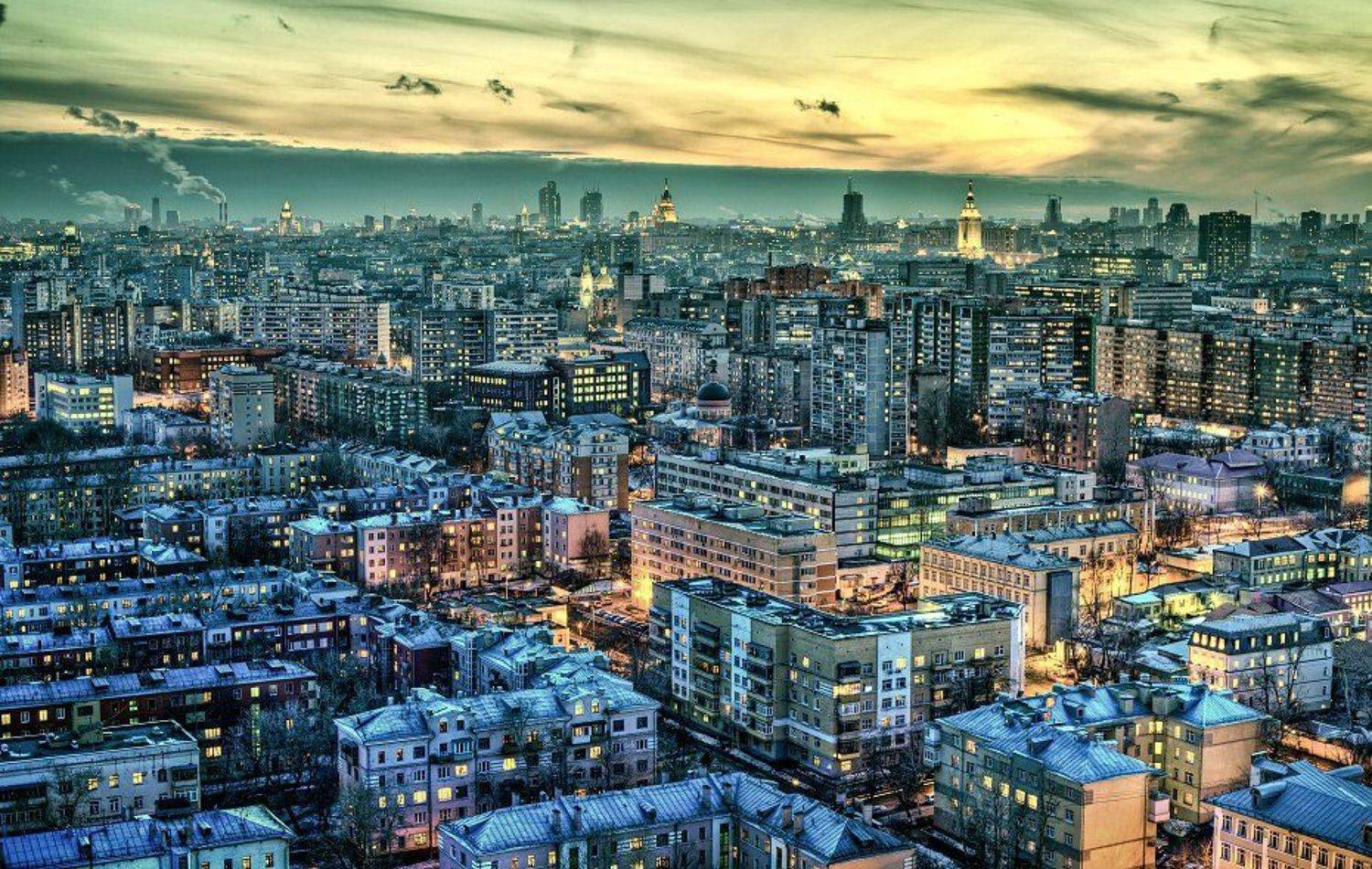 крыша, крыши, город, москва, ночь, Kremchik