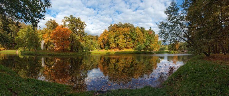 царицыно, осень, парк, пруд Молодая осень фото превью