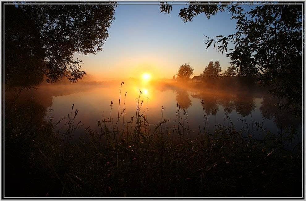 утро, рассвет, закат, озеро, Сергей