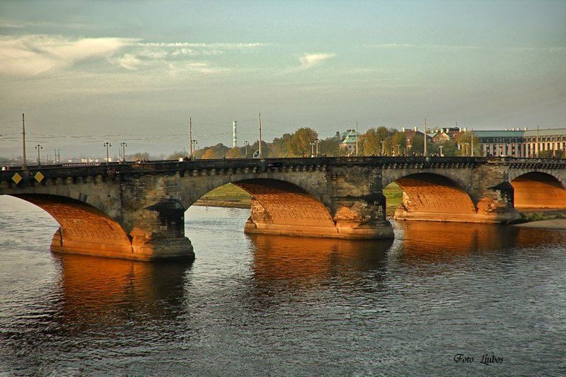 foto liubos, мост, пейзаж., эльба.дрезден Старый мост через Эльбу фото превью