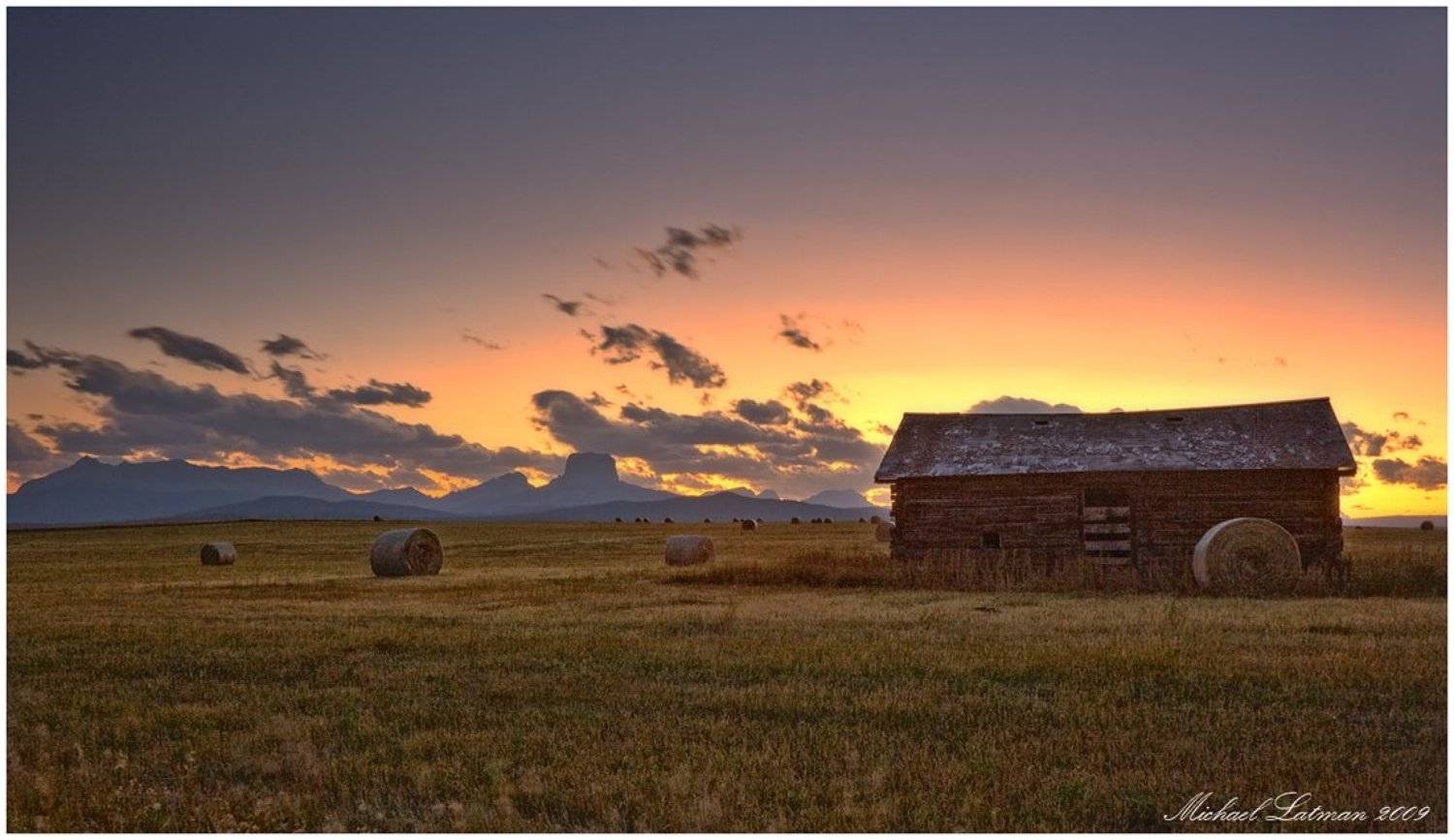 wind, mountains, sunset, field, montana, Michael Latman