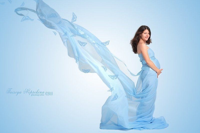 портрет, студия, беременность В ожидании чуда фото превью