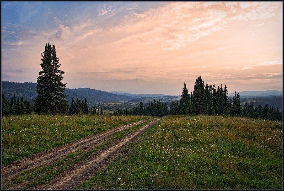 закат, вечер, пейзаж, владимир