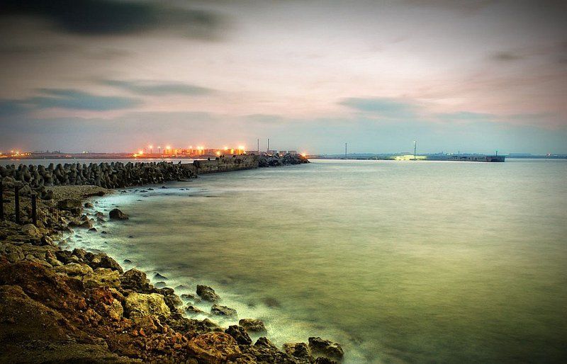 море Вечер у моря фото превью