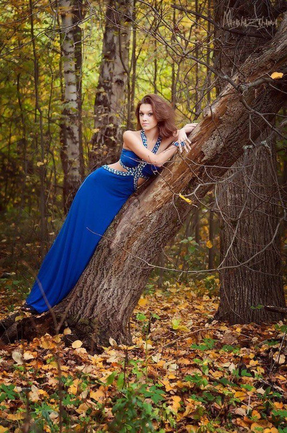 осень, девушка, сапфир, синий, Наталья Захарова