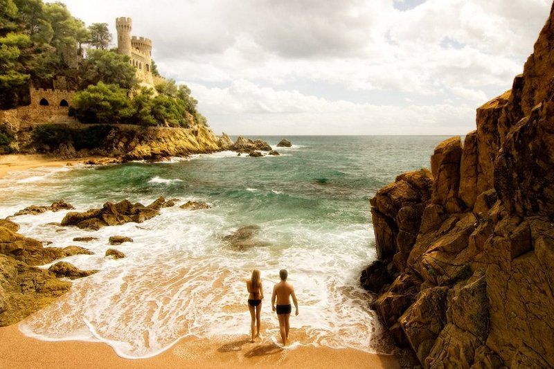 spain , catalunya , costa brava , llored de mar Голубая лагуна фото превью