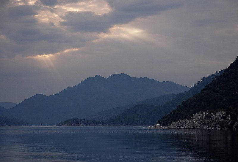 дождит, утро, мармарис, море_эгейское Дождливое утро фото превью