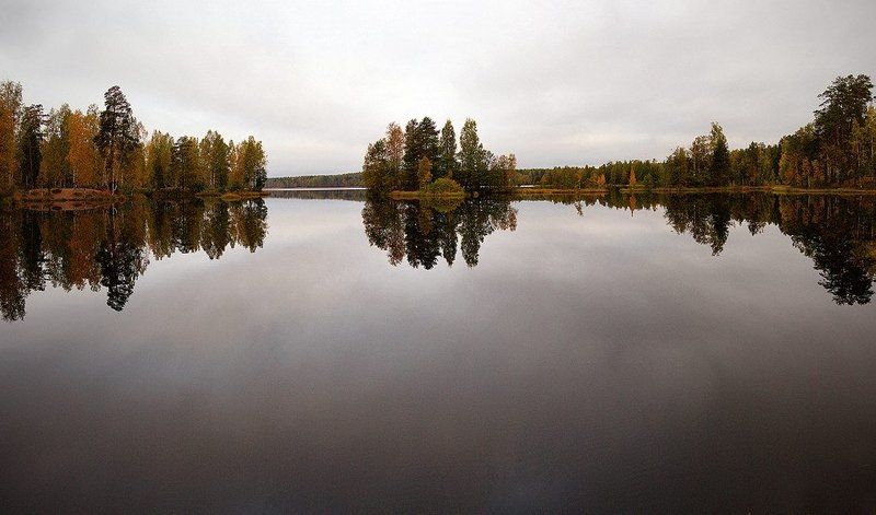 Хмурое утро на Медном озере... фото превью