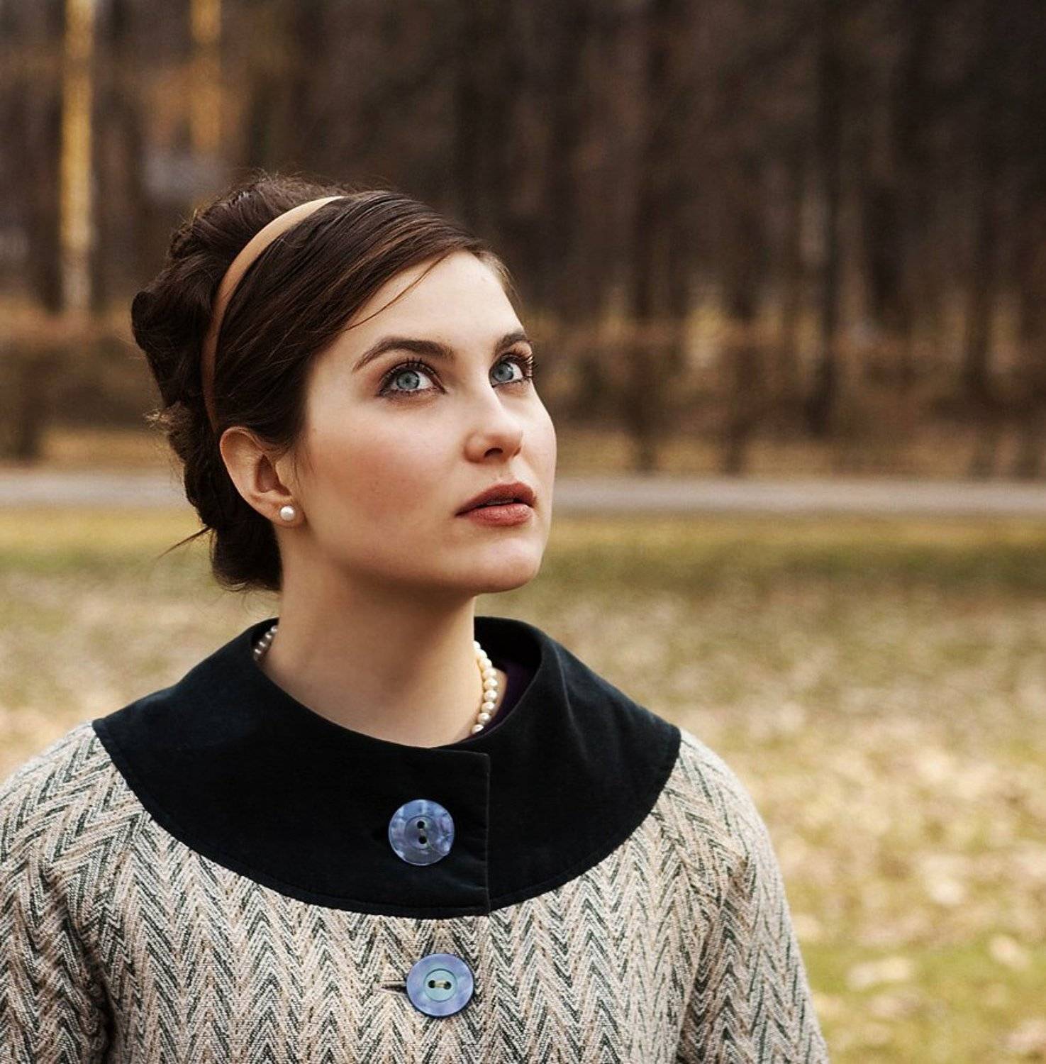 девушка, осень, глаза, klimentinn