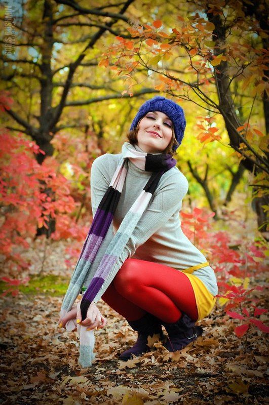 девушка, модель, портрет, осень, листья, красота, autumn, wood, forest, лес Краски осени фото превью