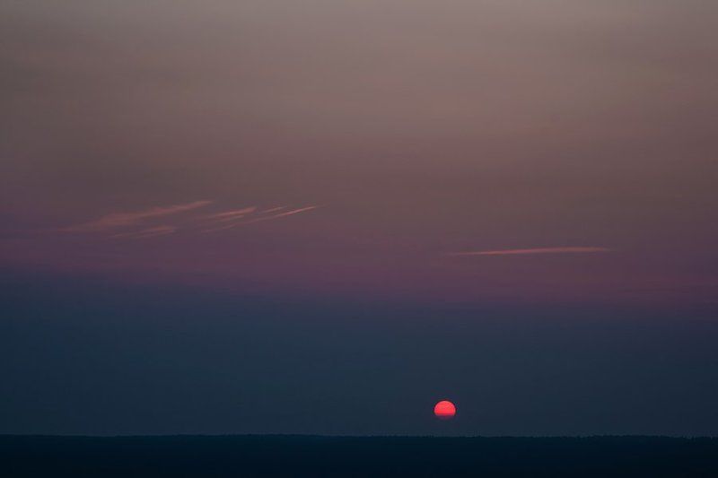 пейзаж, закат, небо, минимализм ___*__ фото превью