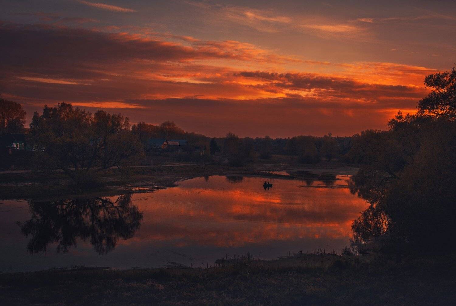 фото, природа, закат, рыбалка, деревня, весна, Екатерина