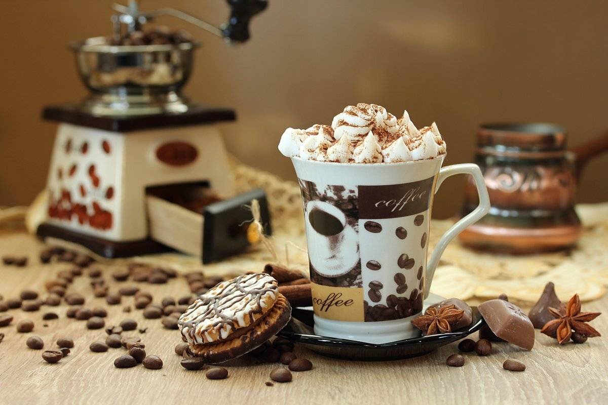 кофе, кофемолка, печенье, шоколад, Шруб (Беляева) Татьяна