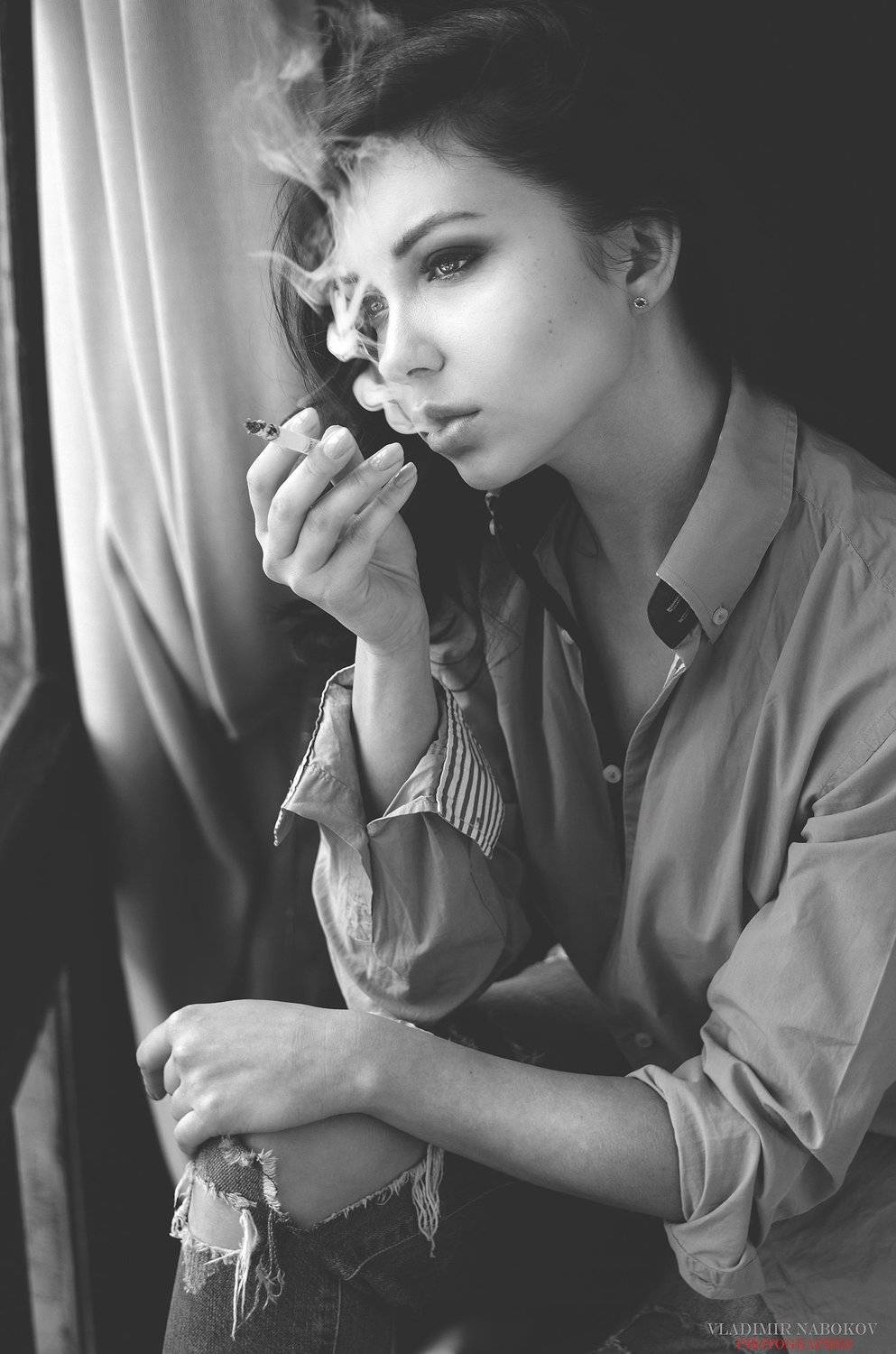 Модель фотограф портрет съемка чб , Владимир Набоков