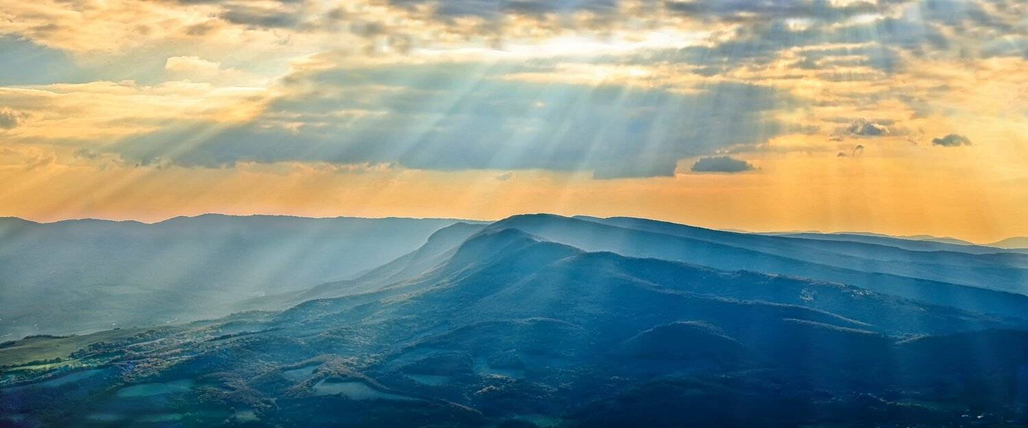 крым,горы,дымка,закат,облака,природа,солнце,лучи,холмы,озера,россия,куйбышево,пейзаж , Elena Pakhalyuk