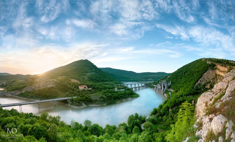 Bulgaria, sunset, landscape, view, spring, scenic  фото превью
