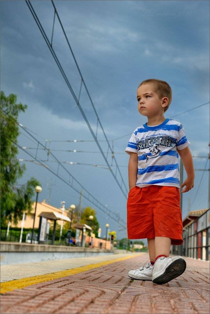 мальчик, ж/д, жанр, портрет, Sergey Drobkov