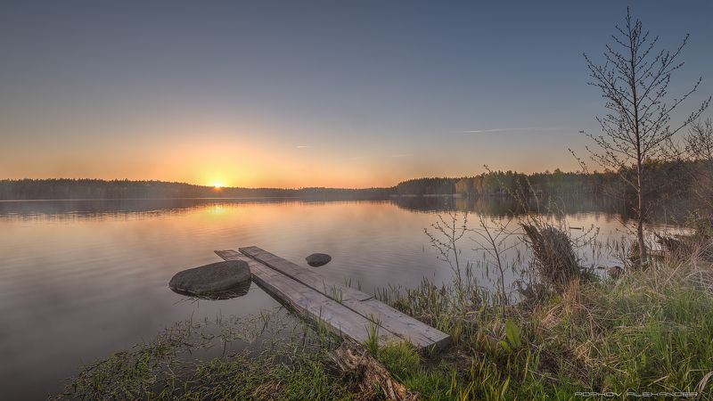 вечер весна тепло солнце май дымка 2017 беларусь деревня природа пейзаж Майский вечер фото превью