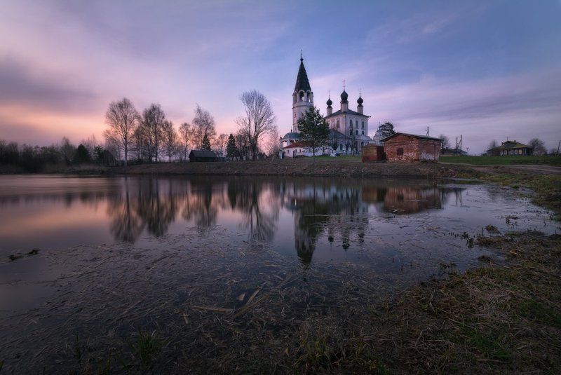 пейзаж, пейзажная съемка, утро, туман, храм, май, майское утро, свежесть, молодая зелень, никон, landscape, may, fog, morning, church Весенний вечер фото превью