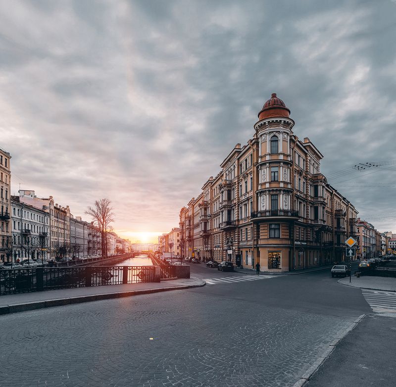 spring, russia, snow, спб, весна, снег, city, sky, небо, город, архитектура Закат фото превью