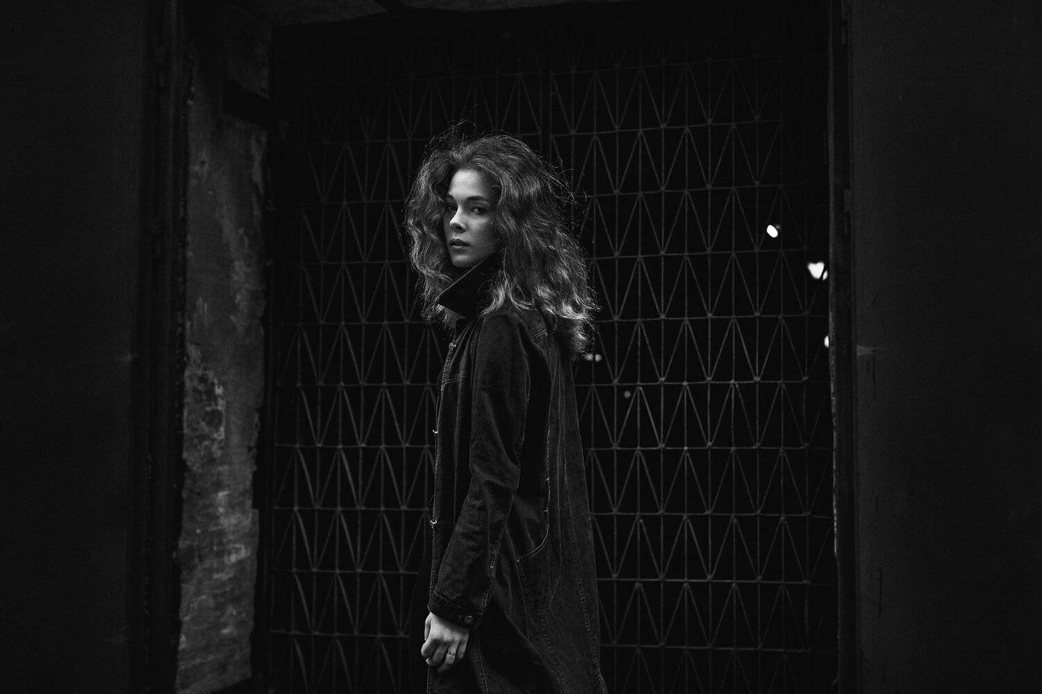 чб, портрет, девушка, ветер, ритм, арт, Павел Соколов