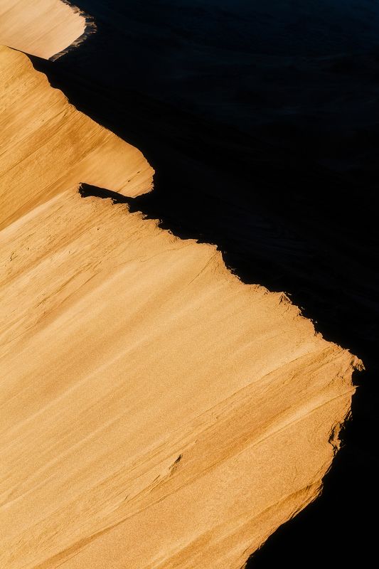 песок, бархан, казахстан, дюна, рассвет, светотень Игра света и тени фото превью