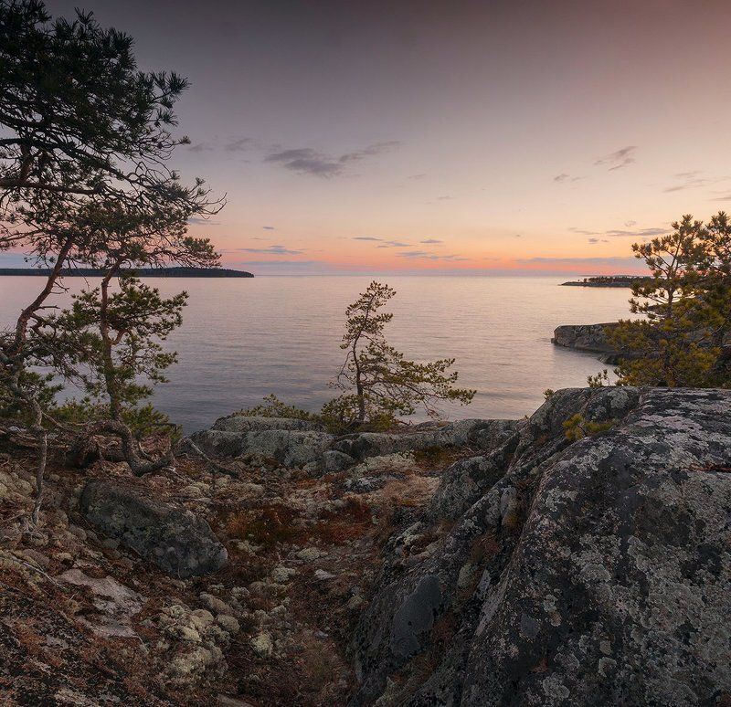 ладога, весна, закат, карелия Вечер над Ладогой фото превью