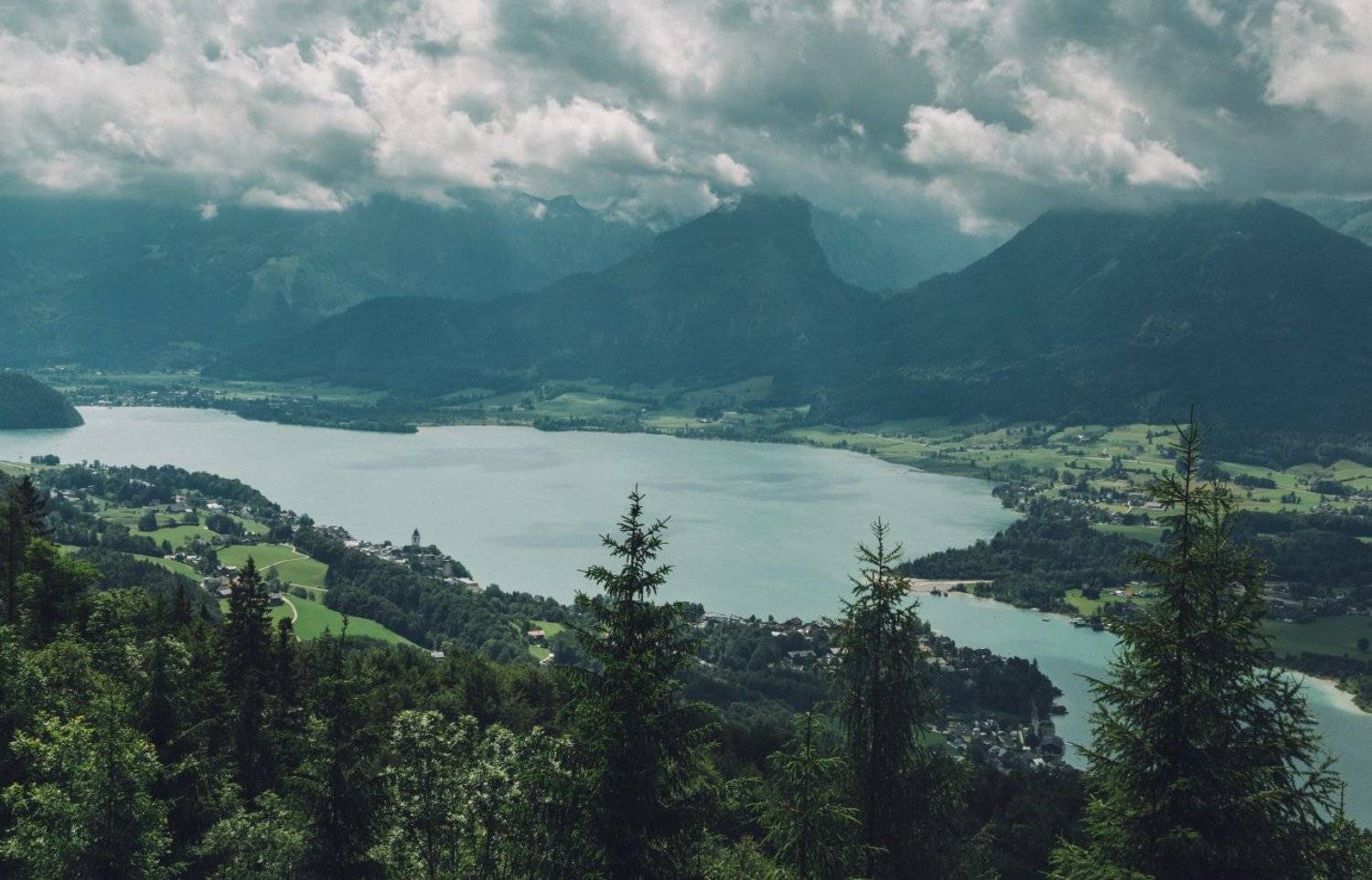 горы; лес; гроза; mondsee; лето; австрия;, Александр Удовиченко