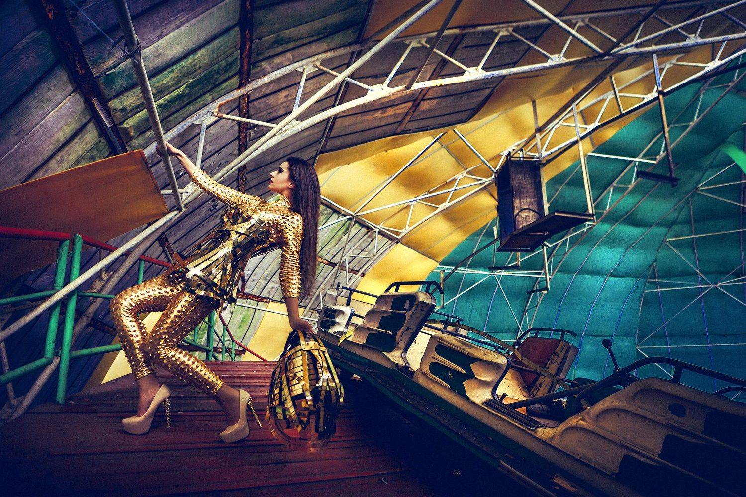 woman, fashion, colors, abandoned, Руслан Болгов (Axe)