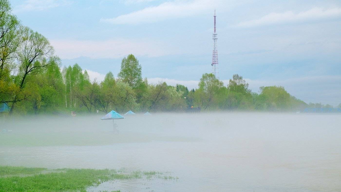 пейзаж, весна, река, пар , Александр Потапов